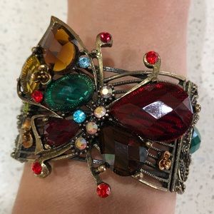 Butterfly jewel encrusted bracelet